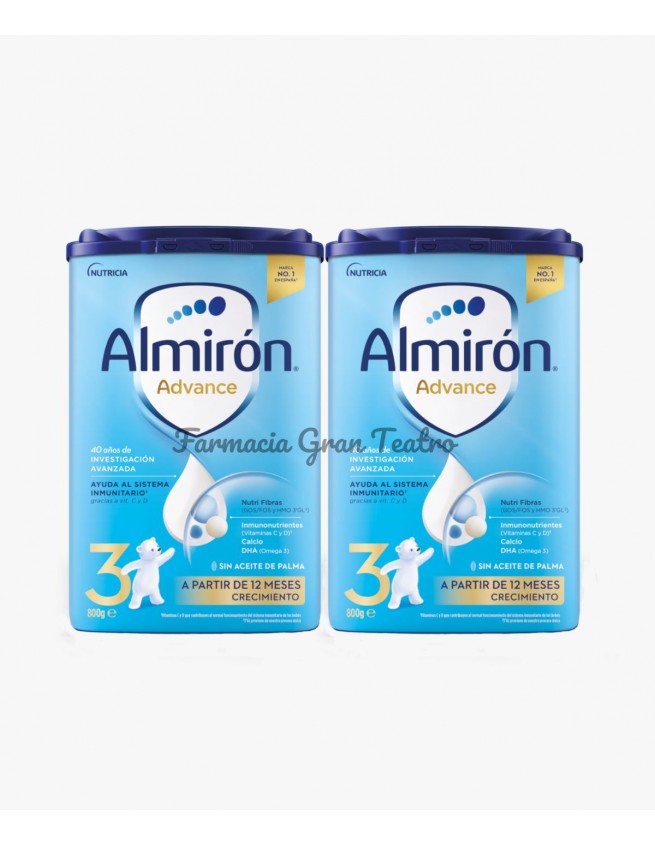 Almiron Advance + Pronutra 3 2 Envases 800 G Pack Ahorro 50%