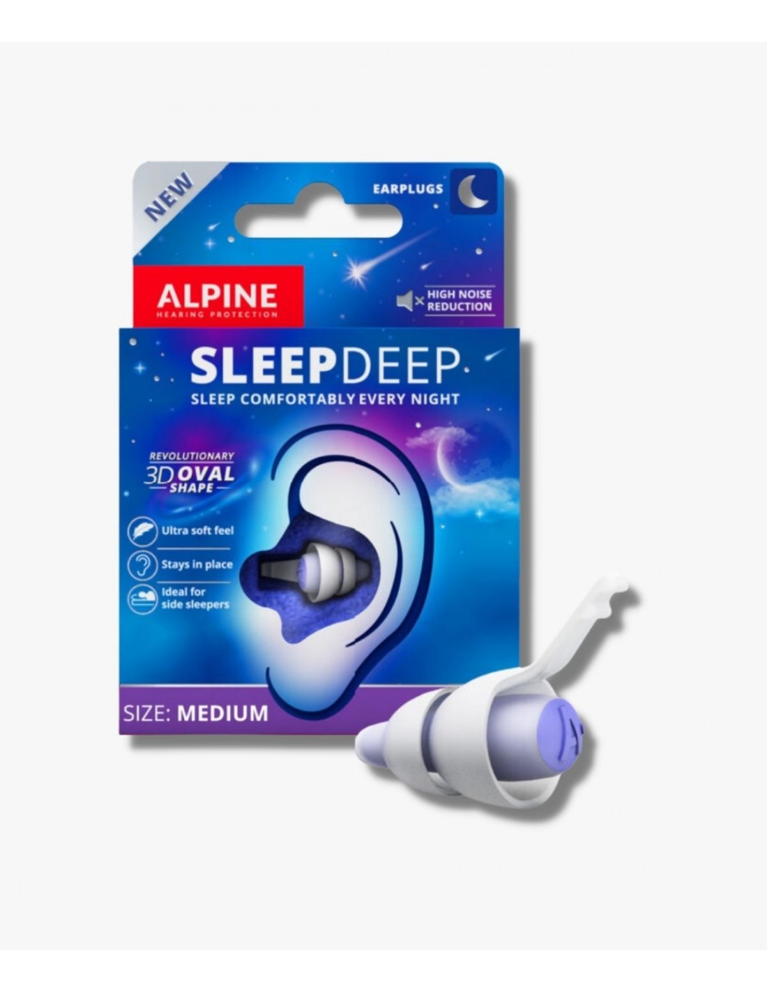 Alpine SleepDeep Tapones Oidos para Dormir, 2 unidades